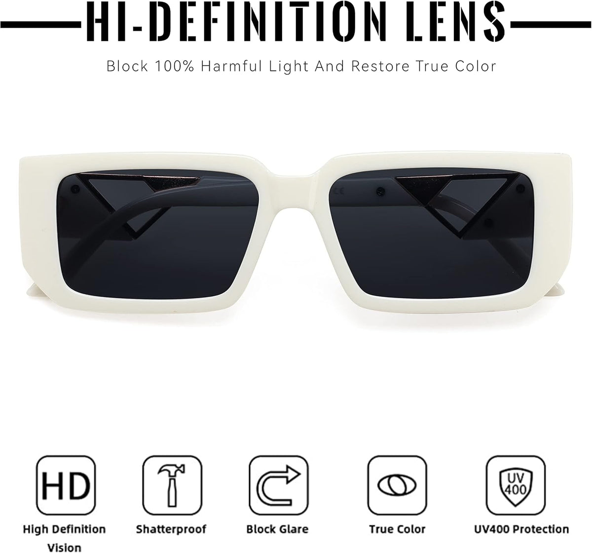 ÉÌƷͼƬ 4 | B0BP7NZR55 | FEISEDY Small Fashion Square Sunglasses for Women Men 90s Vintage Rectangle Sunglasses B2972