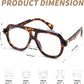 商品图片 6 | B0F32R72G4 | FEISEDY Stylish Reading Glasses for Woman Men Trendy Retro Double Bridge Readers B0287