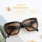 商品图片 12 | B08PD9KPH8 | FEISEDY Women Retro Square Sunglasses Trendy Shield Flat Top Shades B2717