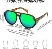 ÉÌƷͼƬ 6 | B0CT8R8S1H | FEISEDY Steampunk with Side Shields Aviator Sunglasses for Men Women 80s Retro Flat Top Oversized Polarized Shades B0096