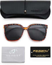 ÉÌƷͼƬ 27 | B0BB2BM9KF | FEISEDY Sunglasses Womens, Oversized Retro Square Polarized Sunglasses, Trendy Shades UV400 B2901