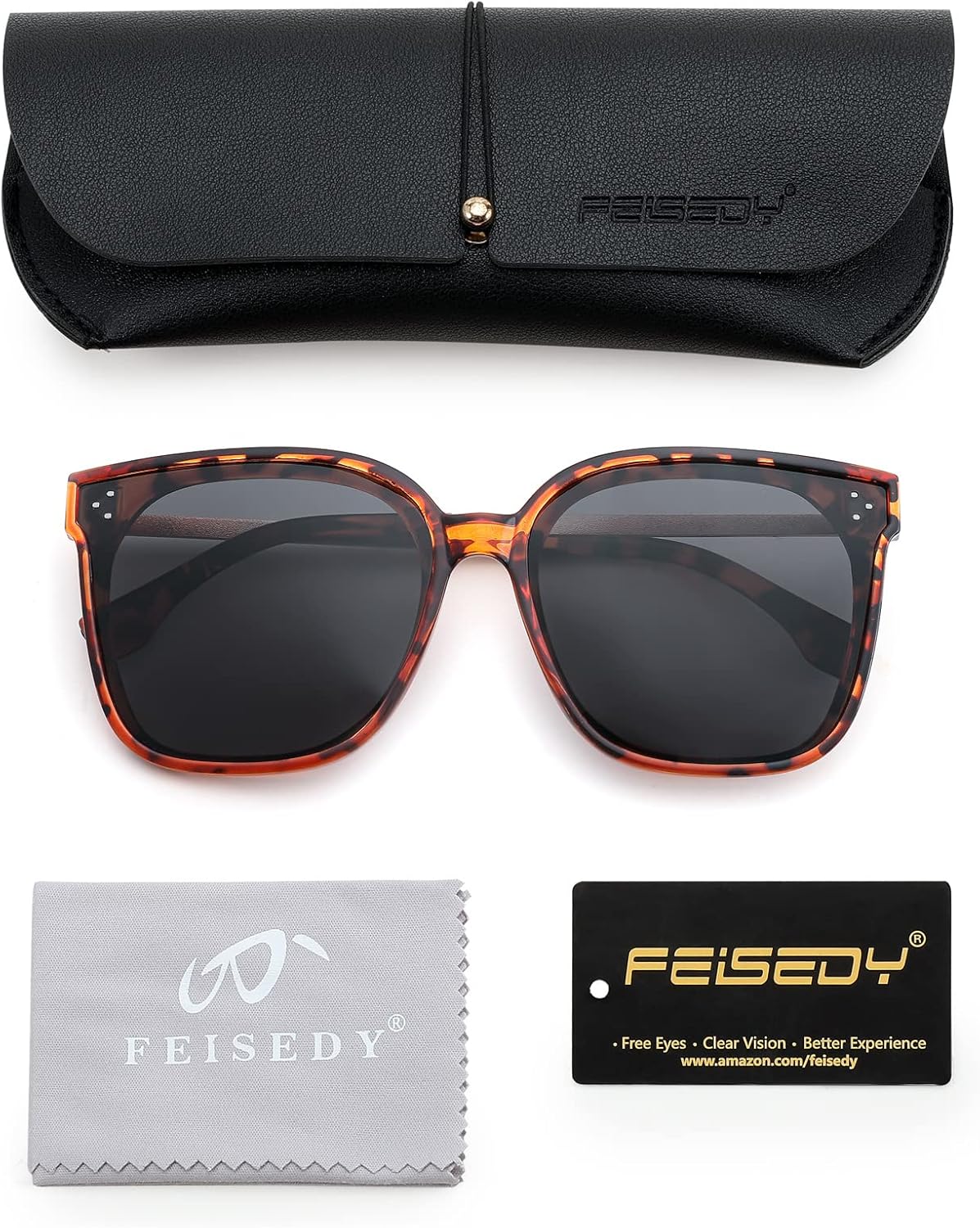 ÉÌƷͼƬ 27 | B0BB2BM9KF | FEISEDY Sunglasses Womens, Oversized Retro Square Polarized Sunglasses, Trendy Shades UV400 B2901