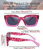 ÉÌƷͼƬ 39 | B07MNGNLNT | FEISEDY Classic Women Sunglasses Fashion Thick Square Sun Glasses B2471