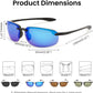 商品图片 19 | B0FY1FT8ZN | FEISEDY Sports Sunglasses for Men Women TR90 Rimless Frame for Running Fishing Driving B0349