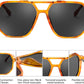 商品图片 18 | B0H71K72HH | FEISEDY Retro Aviator Sunglasses for Women Men 70s Square Sun Glasses B0281