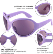 ÉÌƷͼƬ 33 | B0BYX6JXMW | FEISEDY Bug Eye Y2K Oversized Sunglasses Women Men Oval Frame B2391