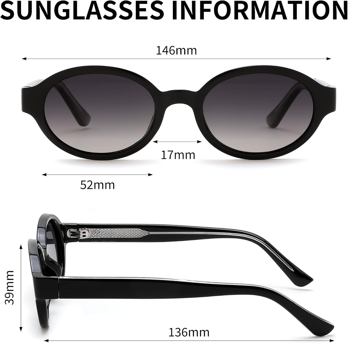 ÉÌƷͼƬ 12 | B0H1WBQD3Y | FEISEDY Retro Oval Y2K Polarized Sunglasses for Women Men B0442