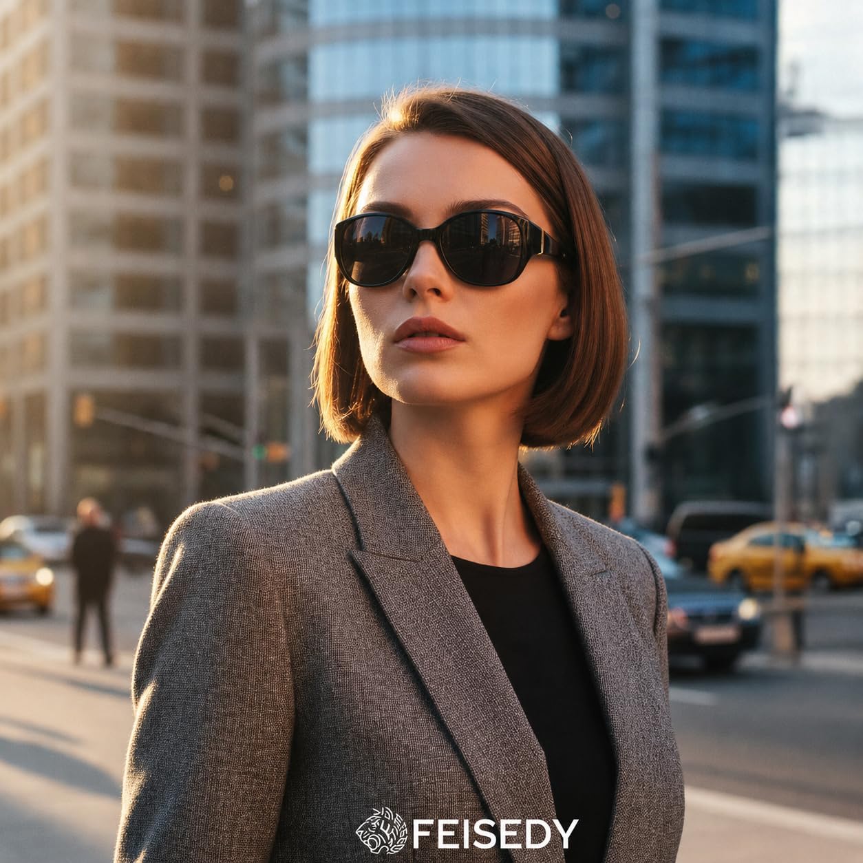 商品图片 2 | B0H4R52F3D | FEISEDY Women's Polarized Sunglasses Wrap Around Vintage Fashion Sunnies UV400 Protection B0394