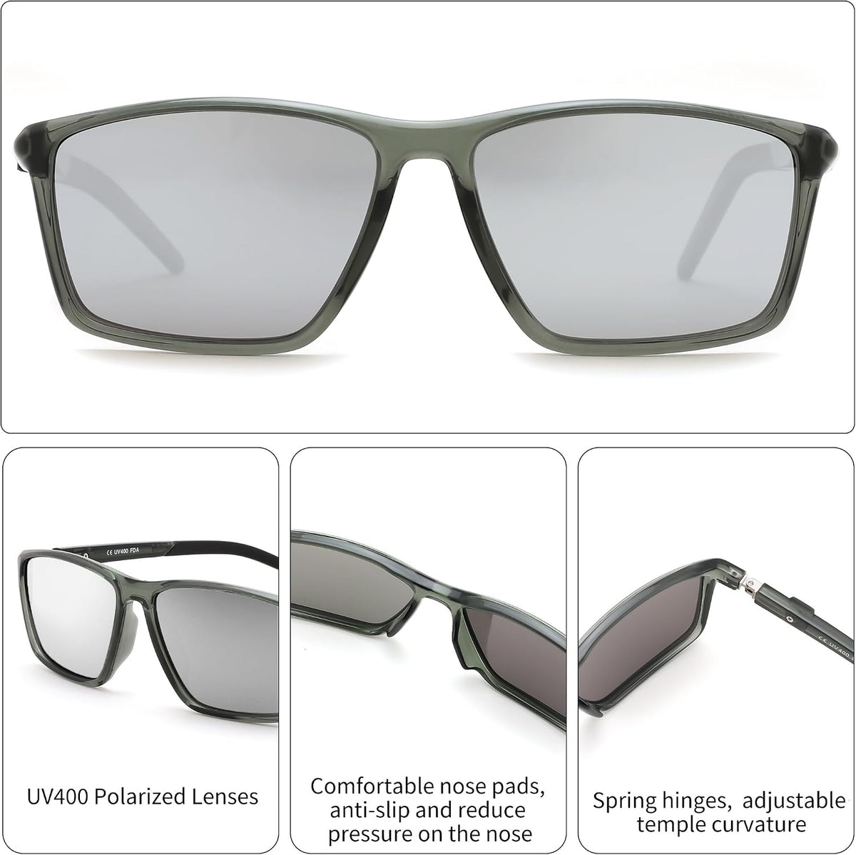 ÉÌƷͼƬ 11 | B0FG2HCVQL | FEISEDY Rectangle Sunglasses Women Men Trendy Classic Sunglasses Fashion Retro Vintage Square Frame Polarized UV400 B0288