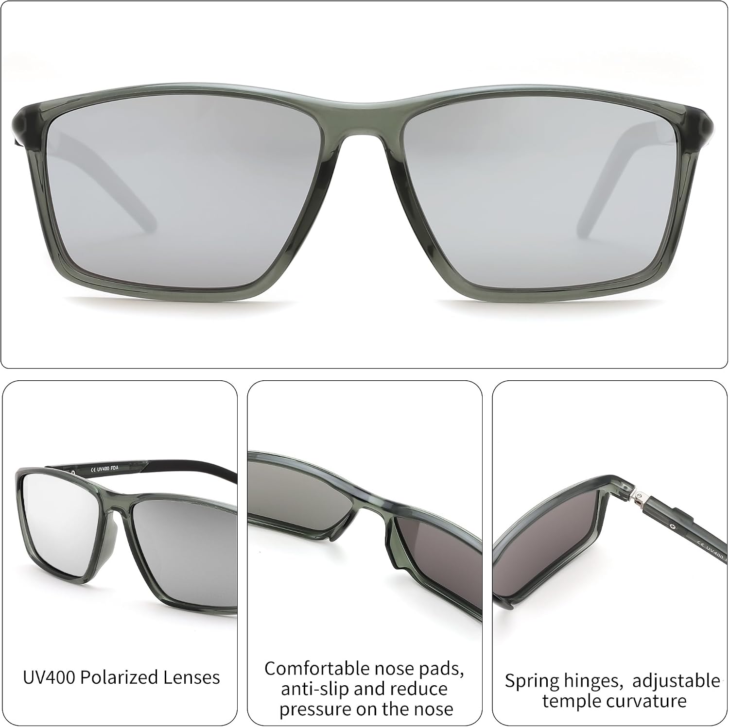 商品图片 11 | B0FG2HCVQL | FEISEDY Rectangle Sunglasses Women Men Trendy Classic Sunglasses Fashion Retro Vintage Square Frame Polarized UV400 B0288
