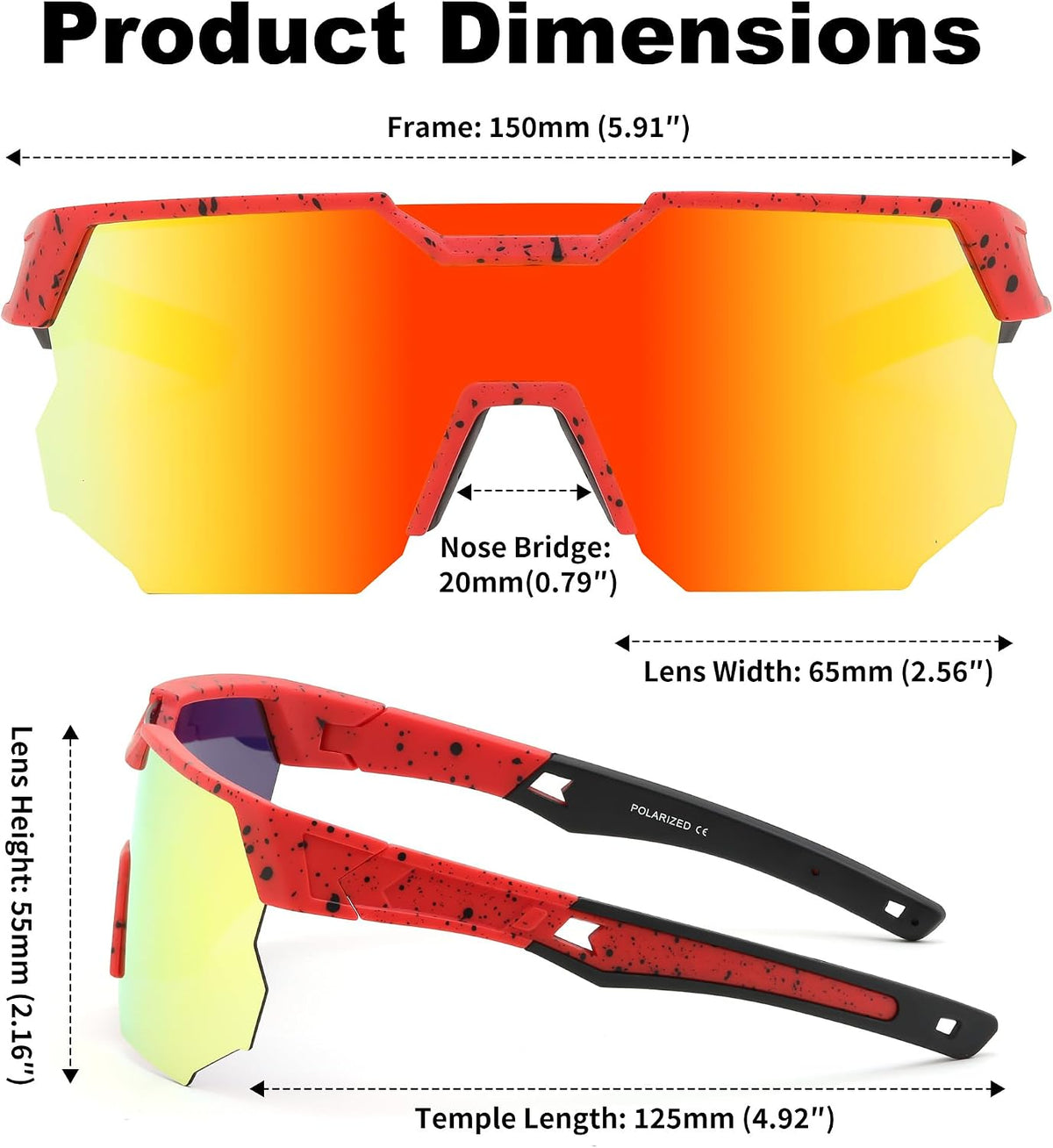 ÉÌƷͼƬ 40 | B0DPX8G9RG | FEISEDY Polarized Sports Sunglasses for Men and Women,UV400 Baseball Sunglasses Youth Cycling Softball Goggles B0206