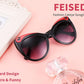 商品图片 3 | B095BQGNXV | FEISEDY Retro Funny Cateye Sunglasses Oversized Beard Design Personality Fashion Sun Glasses for Women Men B2769