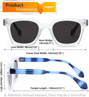 ÉÌƷͼƬ 26 | B0D7CC769X | FEISEDY Retro Square Sunglasses Women Men Trendy Rectangle Thick Frame Shades Classic Designer Sun Glasses B0198