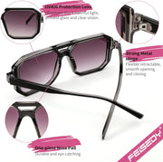ÉÌƷͼƬ 18 | B0B9BNZRMZ | FEISEDY Retro Aviator Square Sunglasses for Women Men UV400 B2939
