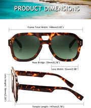 ÉÌƷͼƬ 21 | B09KV1MSHN | FEISEDY Aviator Sunglasses For Women Men Square Chunky Trendy Eyewear B2846