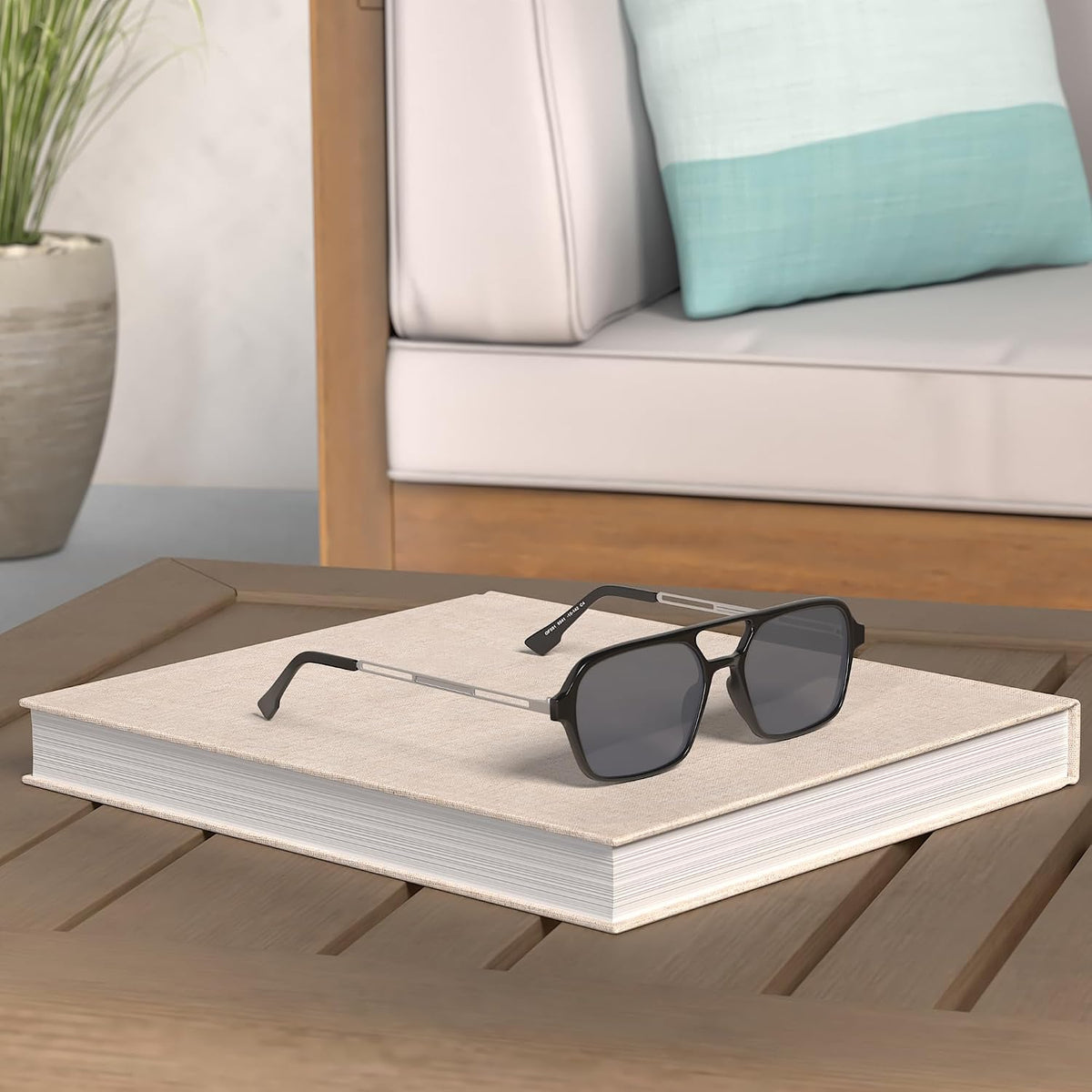 ÉÌƷͼƬ 68 | B0925V3NP4 | FEISEDY Vintage Square 70s Flat Aviator Sunglasses Women Men Metal Design Shades B2752