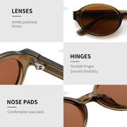 ÉÌƷͼƬ 5 | B0H1WBQD3Y | FEISEDY Retro Oval Y2K Polarized Sunglasses for Women Men B0442