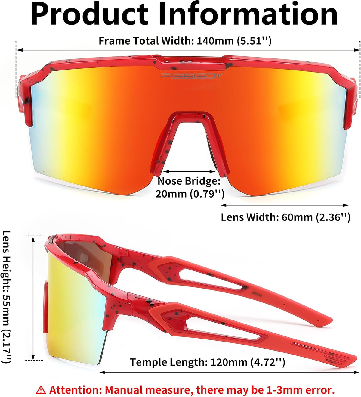 ÉÌƷͼƬ 7 | B0CVWYCSZS | FEISEDY Sports Sunglasses for Men Women Baseball Cycling Running Driving Glasses UV400 B0088