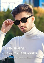 ÉÌƷͼƬ 3 | B0DGGB7Z8F | FEISEDY Retro Round Sunglasses for Women Men UV400 Protection Classic Lightweight Circle Frame Sun Glasses B0244