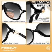 ÉÌƷͼƬ 13 | B0F8N9H1N8 | FEISEDY Fashion Bifocal Reader Sunglasses, Butterfly Reading Glasses B0286