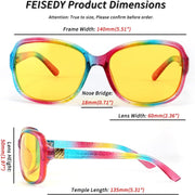 ÉÌƷͼƬ 59 | B081YY5RM3 | FEISEDY Classic Womens Night Glasses Driving Anti Glare Wrap Around Yellow Sunglasses B2548