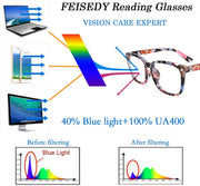ÉÌƷͼƬ 9 | B07Z19XLDT | FEISEDY Vintage Reading Blue Light Blocking Glasses Women Men Reader Spring Hinge Glasses B2519