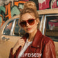 商品图片 84 | B09J8999GR | FEISEDY Retro Square Aviator Sunglasses Women Men 70s Vintage Trendy Plastic Frame Sun Glasses B2835