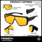 商品图片 19 | B0FWBV3SMZ | FEISEDY Oversized Square Fit Over Glasses Sunglasses for Men Women B0332