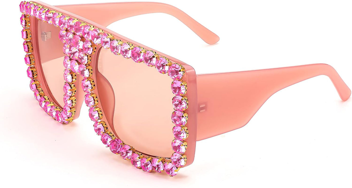 商品图片 30 | B09YHJ846J | FEISEDY Square Diamond Sunglasses for Women Retro Fashion Shiny Rhinestone Sun Glasses B2916