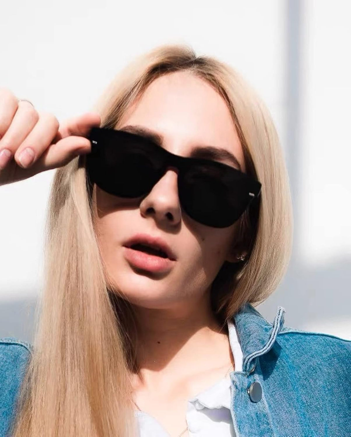 ÉÌƷͼƬ 28 | B08DY1CW9T | FEISEDY Mirrored Rimless Sunglasses One Piece Lens Reflective Sunglasses for Women Men B2647