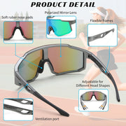 ÉÌƷͼƬ 26 | B0FMRGGCL4 | FEISEDY Polarized Sports Sunglasses for Men Women Youth - Baseball, Running, Cycling UV400 Protection 4 Lenses B0279