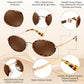 商品图片 17 | B0GX9GL5XF | FEISEDY Polarized Oval Metal Sunglasses for Women Men Classic Retro B0439