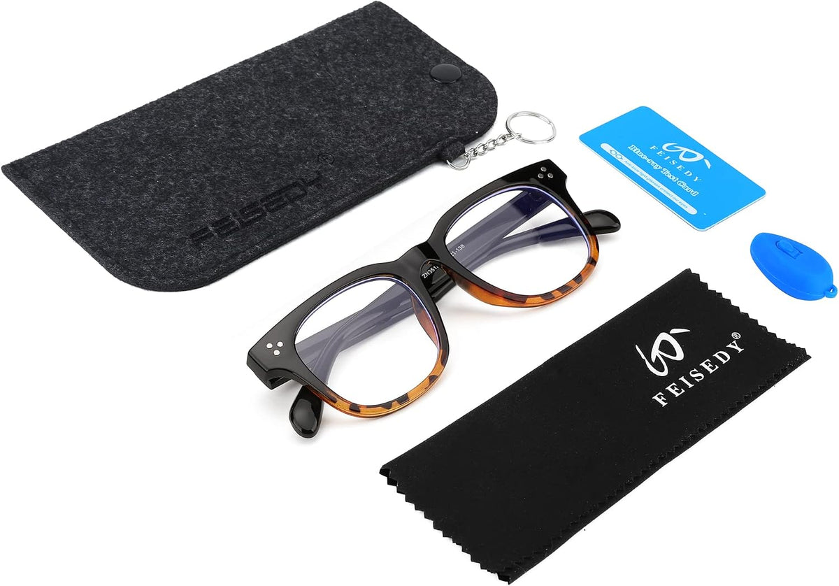 ÉÌƷͼƬ 13 | B0BPXLCQHW | FEISEDY Square Blue Light Blocking Glasses Women Men Computer glasses Fashion Plastic Frame Eyewear B2361