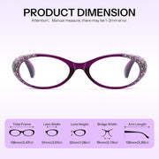 ÉÌƷͼƬ 5 | B0GQGH2F9W | FEISEDY 3 Pack Oval Reading Glasses Women Blue Light with Rhinestone B0375