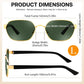 商品图片 12 | B0GY42ZV46 | FEISEDY Women and Men UV400 Protection Sunglasses, Polygon Square Metal Frame Retro Stylish Shades B0452
