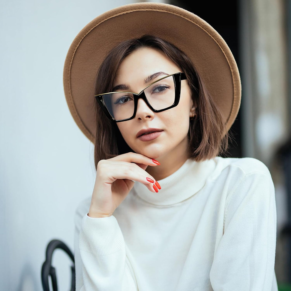 ÉÌƷͼƬ 4 | B0FLNLX94K | FEISEDY Fashion Cat Eye Blue Light Blocking Glasses B0240+B2589