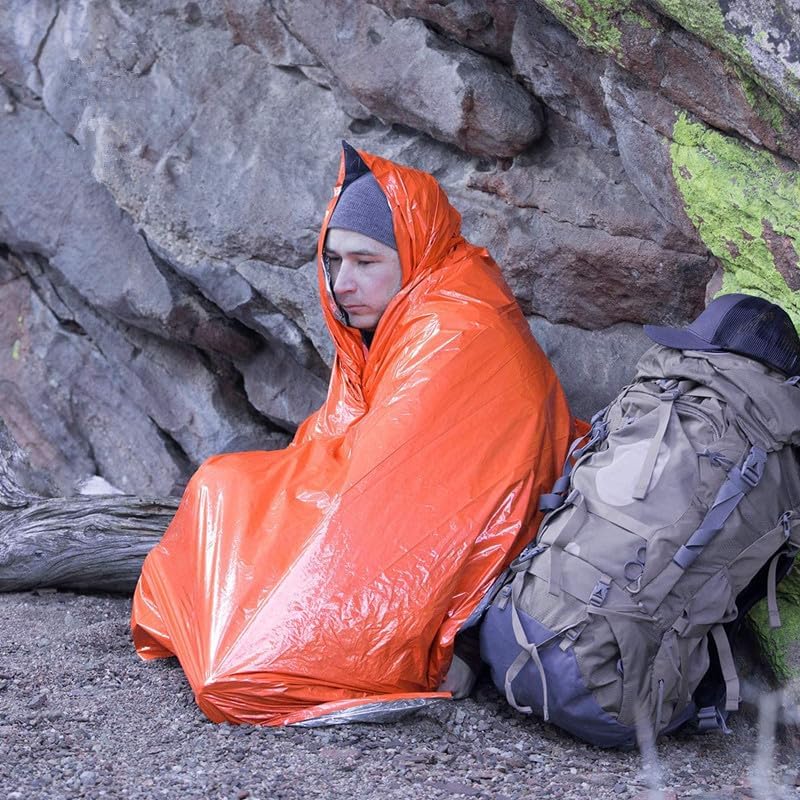 商品图片 7 | B0DWMCJ952 | Heavy - Duty Emergency Poncho with Mylar Liner Waterproof Reflective & Warm for Outdoor Use