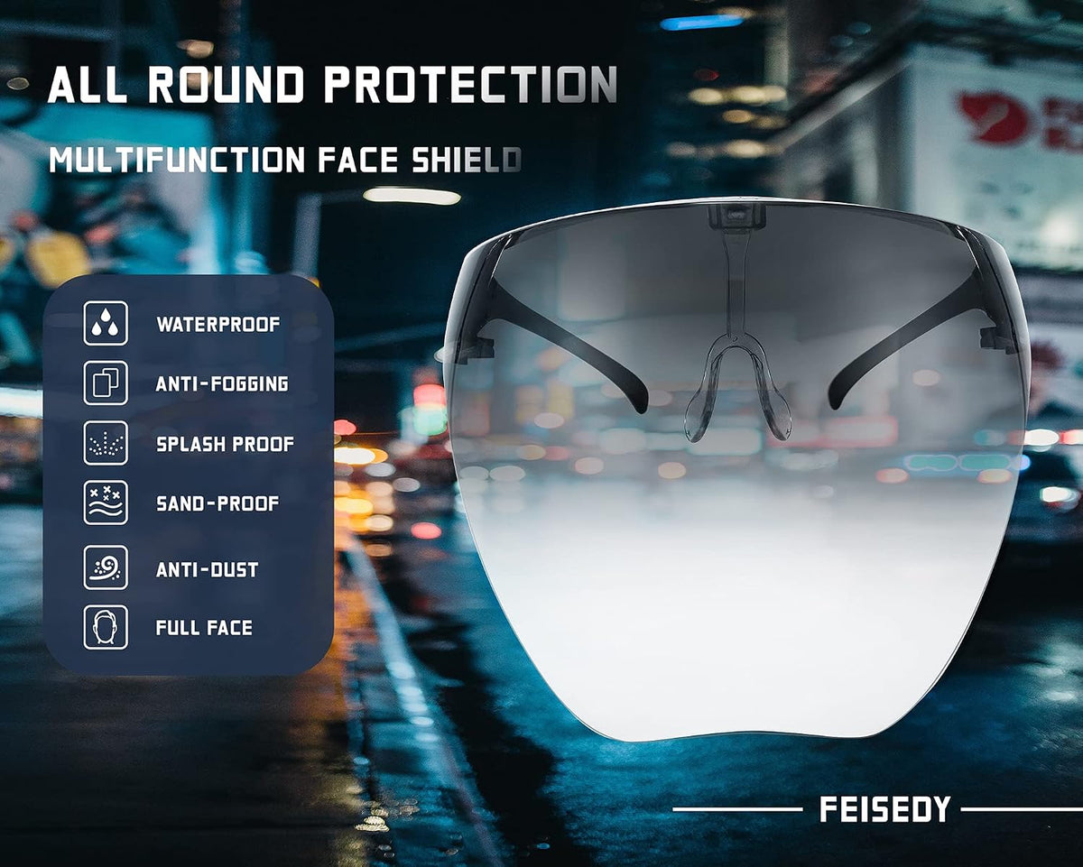 商品图片 14 | B097Y3FQJJ | FEISEDY Full Face Shield Sunglasses – Anti-Fog UV400 Mirror Visor