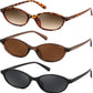 商品图片 24 | B0DMN6519L | FEISEDY Retro Oval Cat Eye Sunglasses for Women 90s Narrow Lightweight Shades Y2k Trendy Sunnies B0257