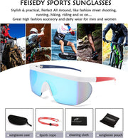ÉÌƷͼƬ 7 | B096SD9GGG | FEISEDY Oversized Mirror Shield Sport 80s Sunglasses Ski Goggles Flat Top One Piece Futuristic Visor Women Men B2522