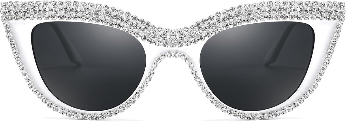 ÉÌƷͼƬ 40 | B0BZ7YMM4F | FEISEDY Oversized Women Cat Eye Rhinestone Sunglasses Costume Party B2360