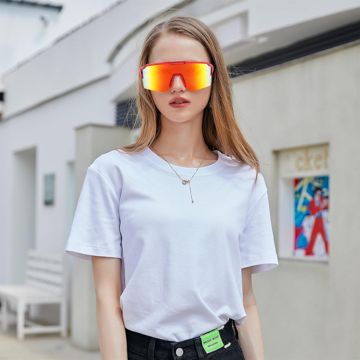 ÉÌƷͼƬ 3 | B0CVWYCSZS | FEISEDY Sports Sunglasses for Men Women Baseball Cycling Running Driving Glasses UV400 B0088