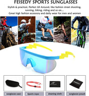 ÉÌƷͼƬ 71 | B096SD9GGG | FEISEDY Oversized Mirror Shield Sport 80s Sunglasses Ski Goggles Flat Top One Piece Futuristic Visor Women Men B2522