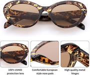 ÉÌƷͼƬ 12 | B0B2W7SH52 | FEISEDY Y2k Oval Sunglasses Womens Thick Bold Retro Clout Goggles Round Cateye Shades B2313