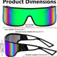 商品图片 20 | B0D3PKKSD9 | FEISEDY Trendy Futuristic Wrap Sunglasses Flat Top Mirrored One Piece Lens Reflective Sun Glasses for Women Men B0161