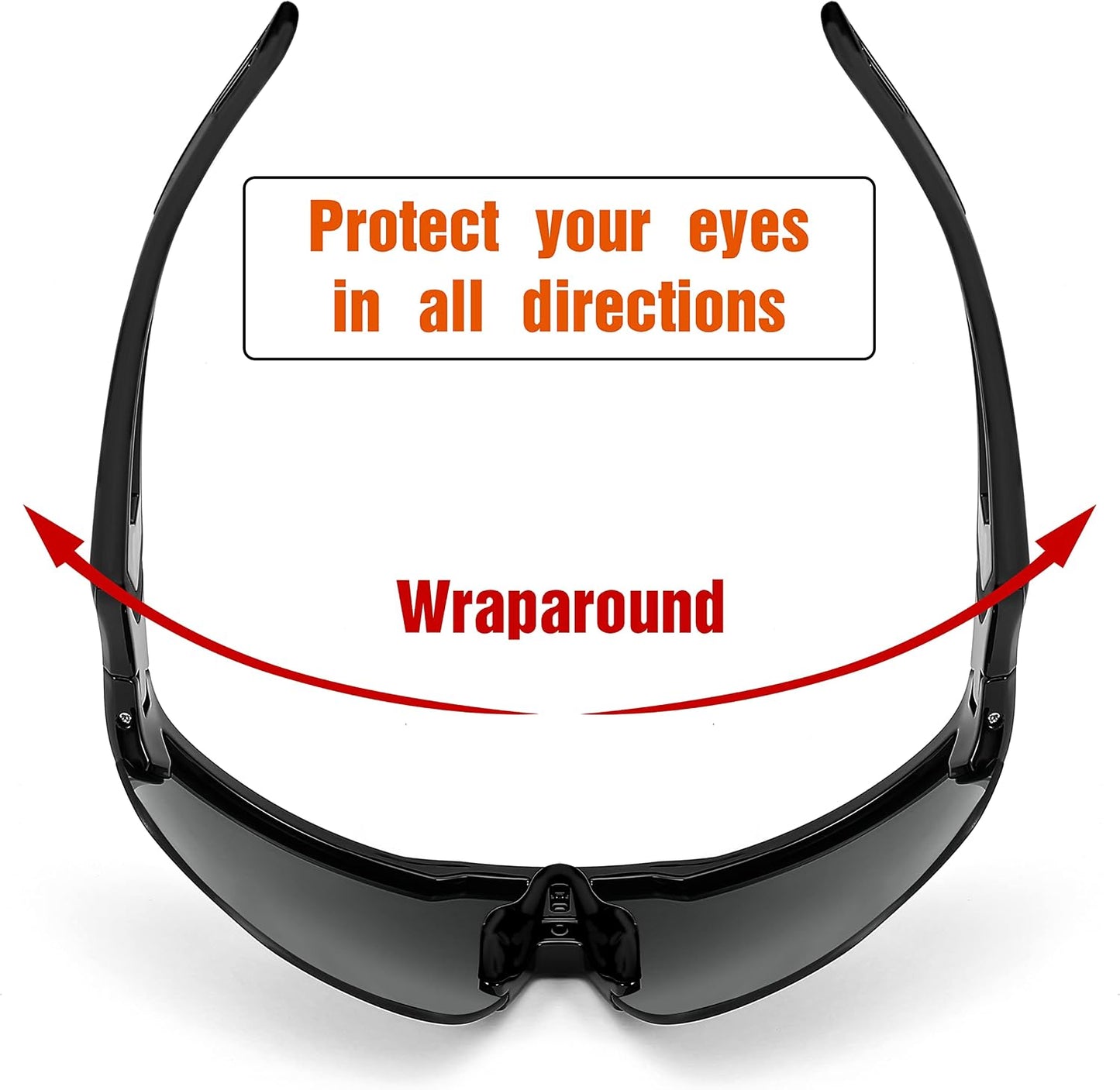 商品图片 18 | B0B2WDLNDM | FEISEDY Sports Sunglasses, with 5 Lenses for Men Women, TR90 Lightweight, Baseball Cycling Motorcycle Running Golf B2940