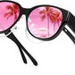 Black Frame & Pink Mirror Lens / 55 Millimeters | B0GLDZQY9J | FEISEDY Fit Over Glasses Polarized Sunglasses, UV400 Protection for Driving & Outdoor Activities B0328