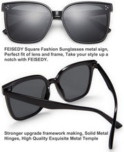 ÉÌƷͼƬ 32 | B0871BKMTN | FEISEDY Oversized Polarized Sunglasses - UV400 Protection, Square Fashion Sun Glasses for Outdoor & Daily B2600
