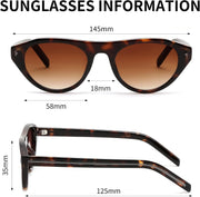 ÉÌƷͼƬ 20 | B0GSYML7HF | FEISEDY Retro Oval Cat Eye Sunglasses for Women Men B0411
