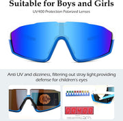 ÉÌƷͼƬ 33 | B0DFLMHFF6 | FEISEDY Kids Teens Baseball Polarized Sunglasses Lightweight TR90 Frame UV400 Sports Cycling Shades for Boys Girls B0186